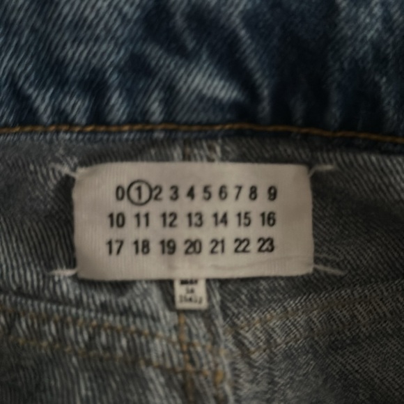 Maison Martin Margiela Slashed Blue Women's Jeans - Picture 2 of 4